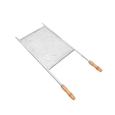 Imagem de Grelha para Churrasco Grelha Moeda 50x50CM para Uso Culinário em Aço Inox Fácil de Limpar para Ambiente Interno Inox