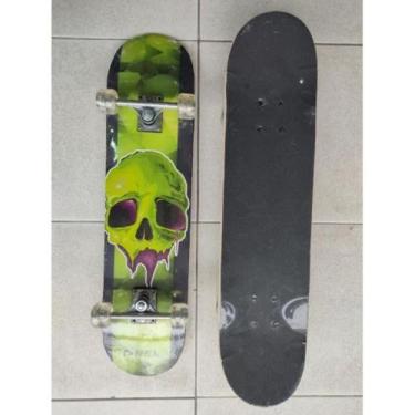 Imagem de Skateboard Semi-pro Rodas PU - CAVEIRA VERDE