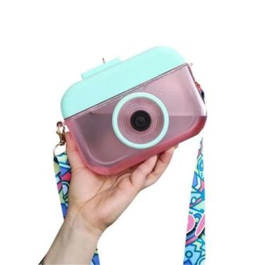 Imagem de Garrafa de Água Criativa Câmera Kawaii Chaleira 400ml - Garrafa Câmera
