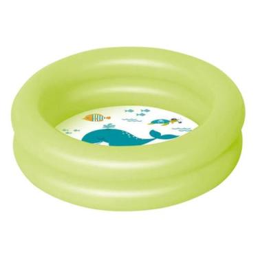 Imagem de Piscina Banheira Inflável Infantil Bebe 28 Litros Mor - 1780, Verde