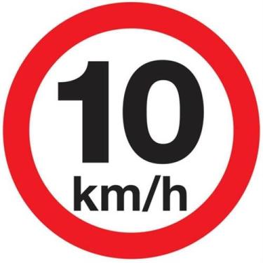 Imagem de Placa de Poliestireno Autoadesiva 45x45cm Velocidade Maxíma Permitida 