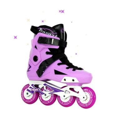 Imagem de Patins Inline Traxart Revolt Freestyle Urban Hardboot ABEC9 Lilás, 36/