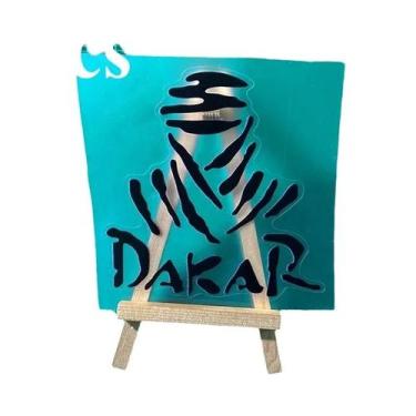 Imagem de Adesivos De Vinil Estilo Corrida Impermeáveis Para Moto Dakar, 2 Peças