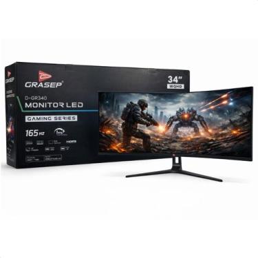 Imagem de Monitor Gamer Curvo UltraWide 34" 165Hz 1ms, Curvatura R1500, WQHD 344