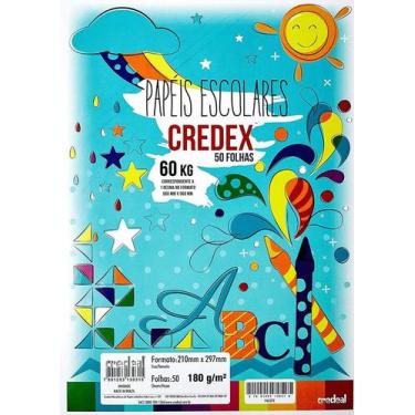 Imagem de Papel Sulfite 180g/m² Formato 210mm x 297mm com 50 Folhas - credeal