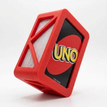 Imagem de Caixa para UNO  Estojo Resistente para Guardar Cartas - A1, Vermelho