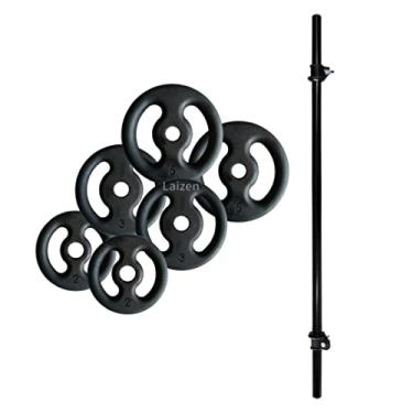 Imagem de Kit Body Pump Barra + 20 Kg De Anilha De Ferro