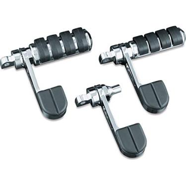 Imagem de Kuryakyn 8075 Controle de pé de motocicleta: Descanso de calcanhar ISO com grandes pinos ISO, cromado, 1 par