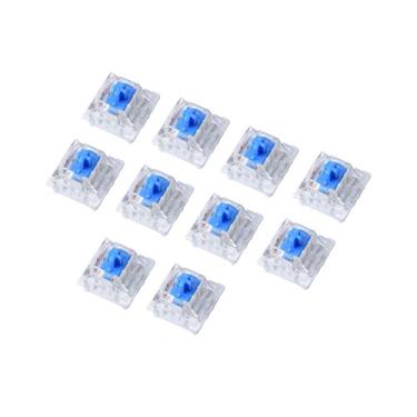 Imagem de Eboxer Interruptor de teclado de substituição de 10 peças para interruptor mecânico com placa de interruptor azul, sensações tácteis exclusivas, para a série NewGiant RGB