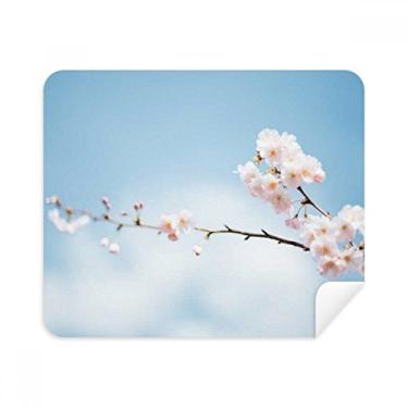 Imagem de Pano de limpeza de tela de flor de ameixa azul céu nuvens 2 peças tecido de camurça