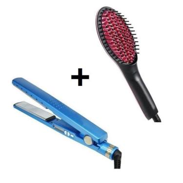 Imagem de KIT 2 em 1 Chapinha Profissional + Escova Magica