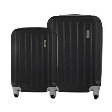 Imagem de Conjunto de Malas de Viagem em ABS IKA Scorpion Cadeado Integrado 2Pcs P/M Preta