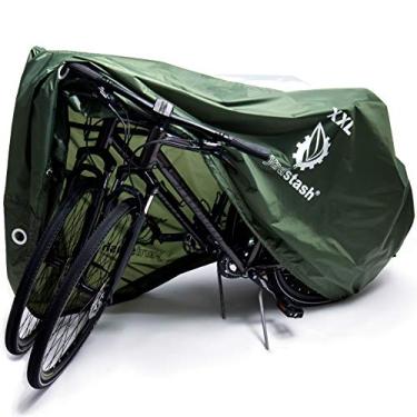 Imagem de YardStash Capa para bicicleta – Impermeável, capas de bicicleta ao ar livre – à prova de intempéries, lona reflexiva para armazenamento ao ar livre, bicicletas, cruzadores de praia, 29ers e bicicletas elétricas – XXL