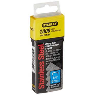 Imagem de Stanley Tra704SST Grampos de coroa estreita de aço inoxidável resistente de 0,6 cm, 1.000 unidades
