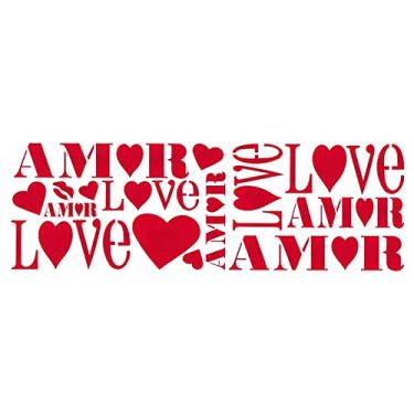 Imagem de Stencil de Acetato para Pintura OPA 10 x 30 cm - 483 Amor