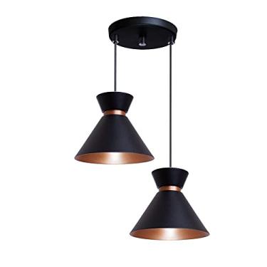 Imagem de Pendente Lustre Luminária Berlin 15cm Preto Duplo