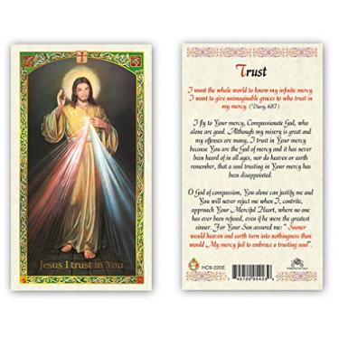 Imagem de Cartões de oração laminados Divine Mercy Trust - Pacote com 25