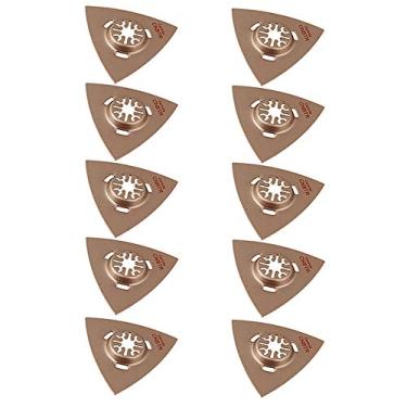 Imagem de Lâminas de serra raspada de carboneto triangular multiferramenta oscilante CNBTR 80 mm para moagem de pedras conjunto de 10