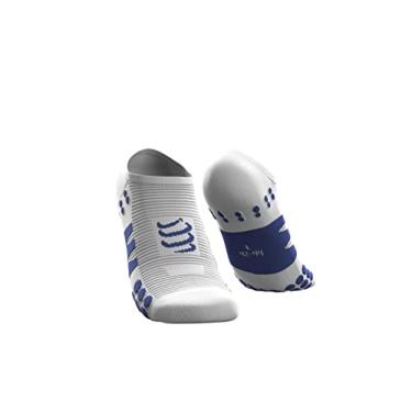 Imagem de Meia de compressão invisível - No Show Socks - COMPRESSPORT (T4, Azul e branco)