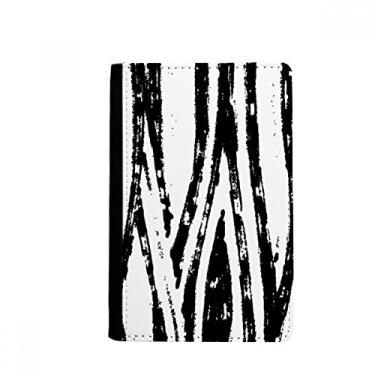 Imagem de Brushwork Porta passaporte textura linha vertical Notecase Burse carteira capa para cartão, Multicolorido.