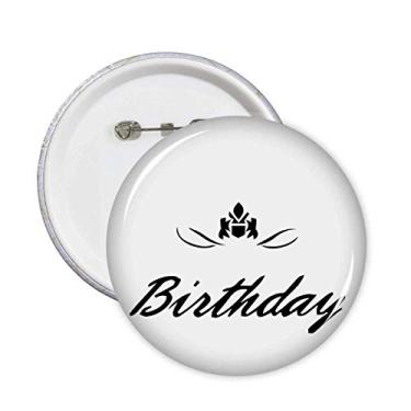 Imagem de Happy Birthday Presents Blessing Beautiful Pins Badge Button Emblema Decoração 5 peças