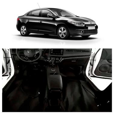 Imagem de Tapete Automotivo Assoalho Renault Fluence preto fosco luxo