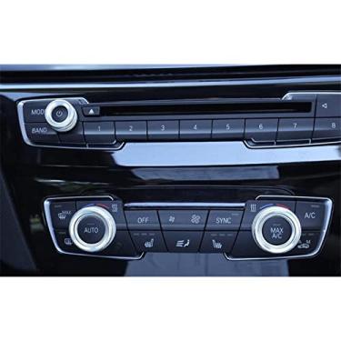 Imagem de KJWPYNF Para BMW X1 F48 1 2 3 4 Series F30 F34 F46 GT 2013-2017, botão de volume de áudio interior do carro com botão de ajuste circular