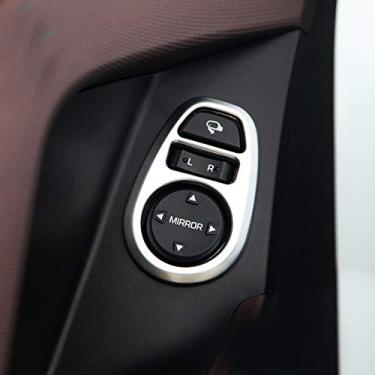 Imagem de JIERS Para Hyundai Creta ix25 2015-2017, tampa do interruptor do painel de ajuste do espelho retrovisor cromado acessório interior