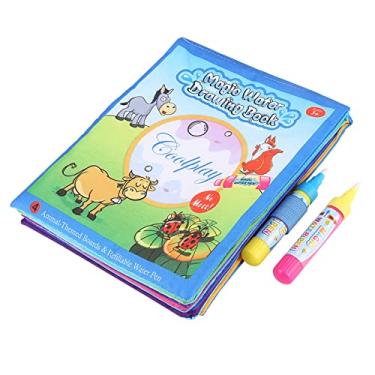 Imagem de Livro de desenho de água mágica, tinta colorida quando molhado livro de pintura de água, para crianças, bebês, crianças acima de 3 anos de idade