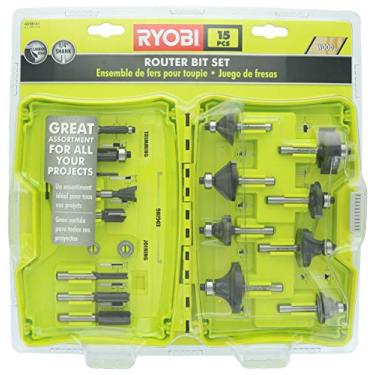 Imagem de Ryobi A25R151 15 Piece 1/4 Inch Shank Carbide Edge Router Bit Set for Wood