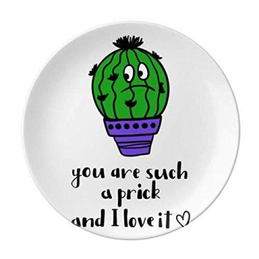 Imagem de You Are such a Prick Prato de cacto decorativo de porcelana Salver Prato de jantar