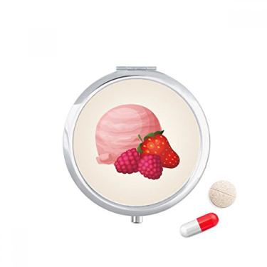 Imagem de Estojo de comprimidos de sorvete rosa de uva de morango, caixa de armazenamento de medicamentos
