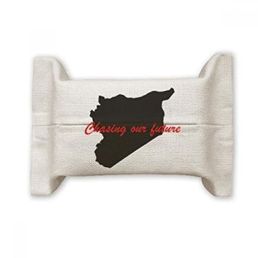 Imagem de Bolsa de linho de algodão com citação Chasing Our Future