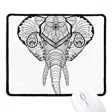 Imagem de Mousepad com desenho de elefante de dentes longos, tapete de borracha para jogos