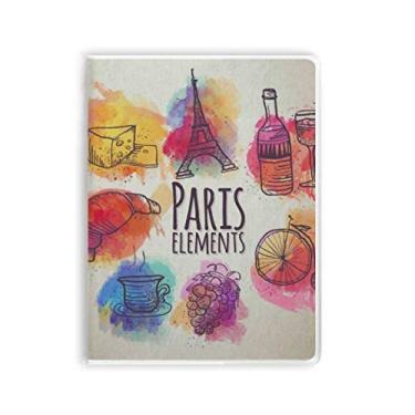Imagem de Caderno Colorful Life França Torre Eiffel Paris capa diária capa macia