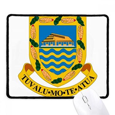 Imagem de Mousepad Tuvalu Oceania National Emblem Borda costurada Tapete de borracha para jogos