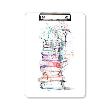 Imagem de Livros Building Street Prancheta de Aquarela Pasta, Bloco de Escrita A4