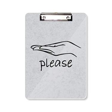 Imagem de Black Humility Placa de apoio para prancheta personalizada para gestos A4