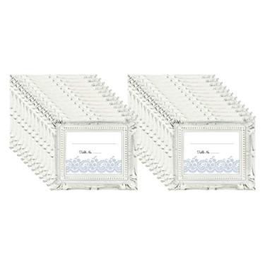 Imagem de MCS Porta-retrato de casamento/porta-cartão, 69044, pacote com 24, branco rústico, 24 unidades