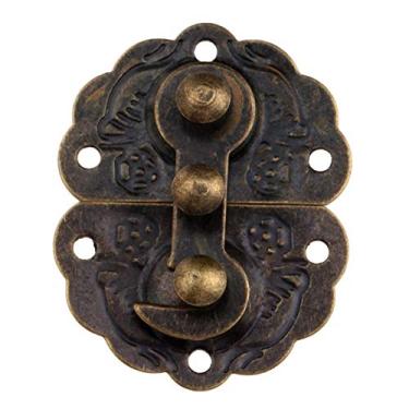 Imagem de 1 pc 44x34mm Antique Brass Ferron Latch Jóias Decorativas Presente De Vinho Caixa De Madeira Mala Mala Hasp Latch Hook Hardware Vintage YYDFPIIA