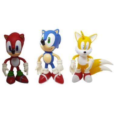kit Bonecos Sonic com 3 peças