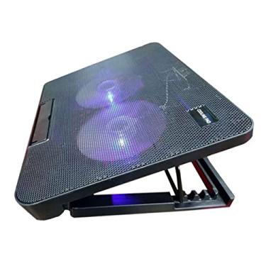 Imagem de Almofada de Resfriamento para Laptop, Cooler para Laptop para Jogos Com 2 Grandes Ventiladores Silenciosos, Luz Colorida RGB, Suporte para Laptop USB Portátil de 14 a 17 Polegadas