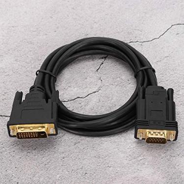 Imagem de Adaptador DVI para VGA, 1080p 60hz DVI Macho para VGA Macho Conversor Áudio e Vídeo 2M para TV, Monitor, Computador