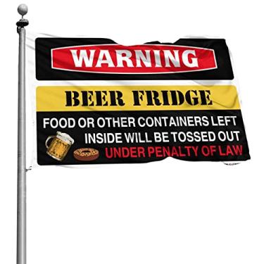 Imagem de Acessórios e decoração da caverna do homem aviso cerveja geladeira bandeira decoração pátio placa de varanda (tamanho: 30X45CM)