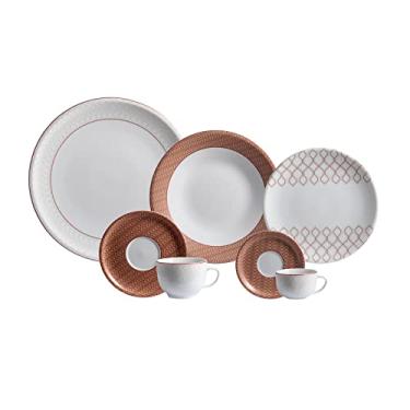 Imagem de Serviço de Jantar, Chá e Café 42 Peças em Porcelana, Modelo Redondo Oca, Decoração Jericoacoara, Multicor, Porcelana Schmidt