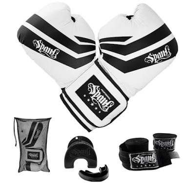 Imagem de Kit Luva De Boxe Comfy Spank Protetor Bucal Bandagem 3 Metros (16oz, Branco)