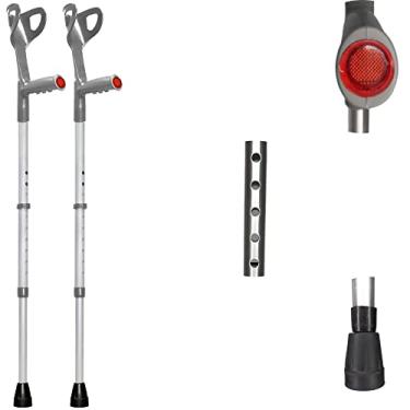 Imagem de Muleta Canadense Ortopédica De Alumínio Regulável Idoso 120kg Par Take Care (REGULÁVEL, CINZA) 2.0 unidade