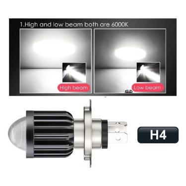 Imagem de Lâmpada LED H4 - 12W, 10000lm | Branco Alto e Baixo | IP68
