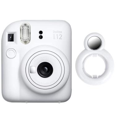Imagem de MUZIRI KINOKOO Lente de close-up compatível com câmera instantânea Fuji Instax Mini 12 com espelho autorretrato - Espelho de selfie com lente Fuji Mini 12 selfie - roxo