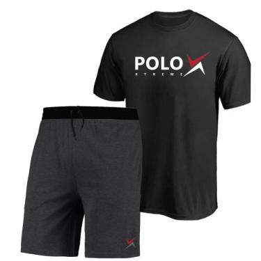 Imagem de Kit Camiseta + Short Masculino Básico  Algodão Polo Xtreme - Polo Blu